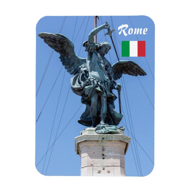 Magnet Flexible Statue de Saint-Michel - Château Sant'Angelo, Rome (Vertical)