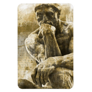 Magnet Flexible Statue en bronze détenue Auguste Rodin l'penseur
