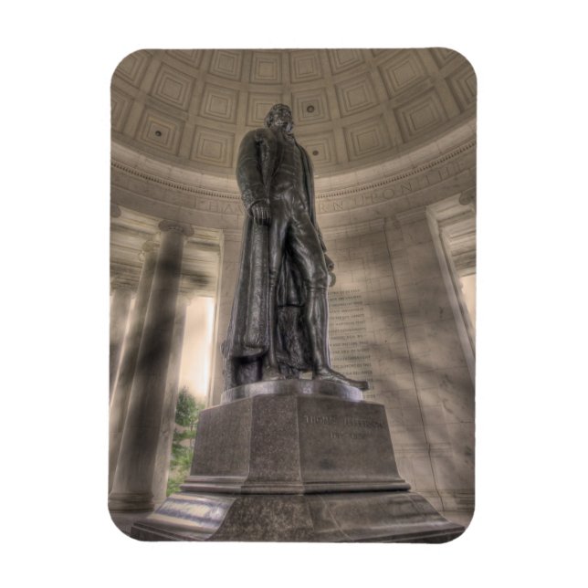 Magnet Flexible Statue en bronze du mémorial Thomas Jefferson (Vertical)