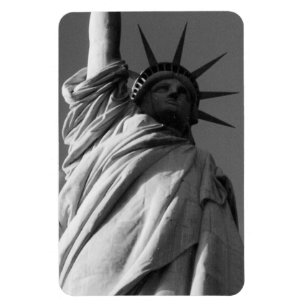 Magnet Flexible statue noire et blanche de liberté