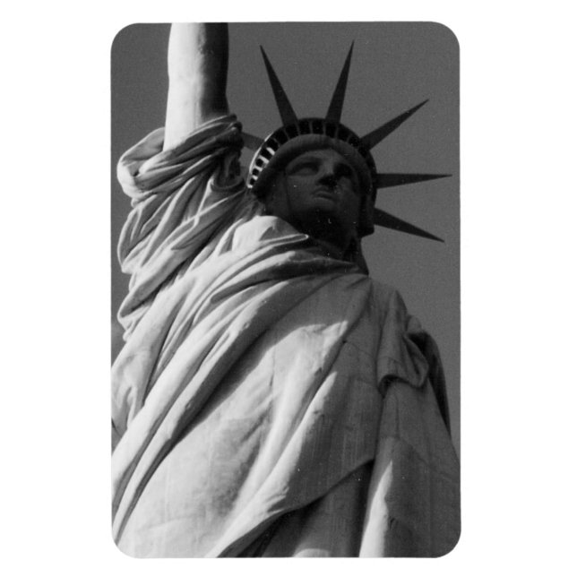 Magnet Flexible statue noire et blanche de liberté (Vertical)