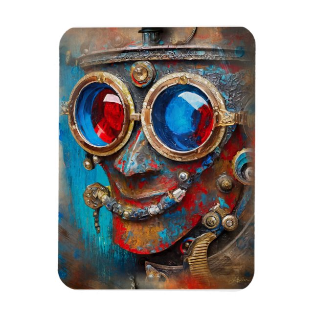 Magnet Flexible Steampunk Le Portrait De L'Homme Tin (Vertical)