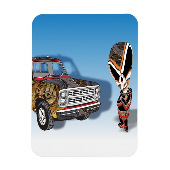 Magnet Flexible Steampunk Robot adolescent Alien Cyborg (Vertical)