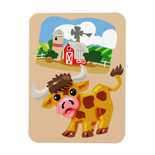 Magnet Flexible Steer dans le Barnyard (Vertical)