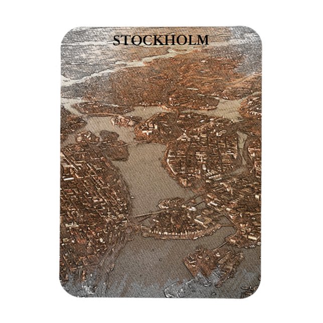 Magnet Flexible Stockholm Suède City View Sky (Vertical)