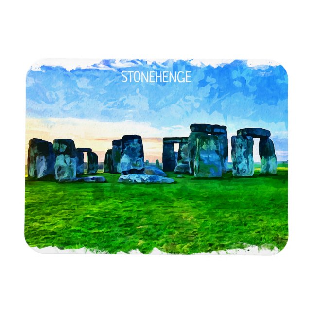 Magnet Flexible Stonehenge Angleterre Peinture (Horizontal)