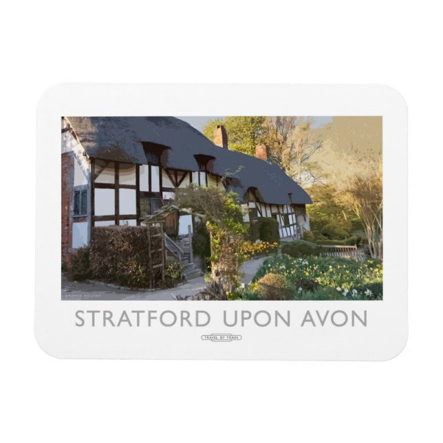 Magnet Flexible Stratford sur Avon Railway Poster (Horizontal)