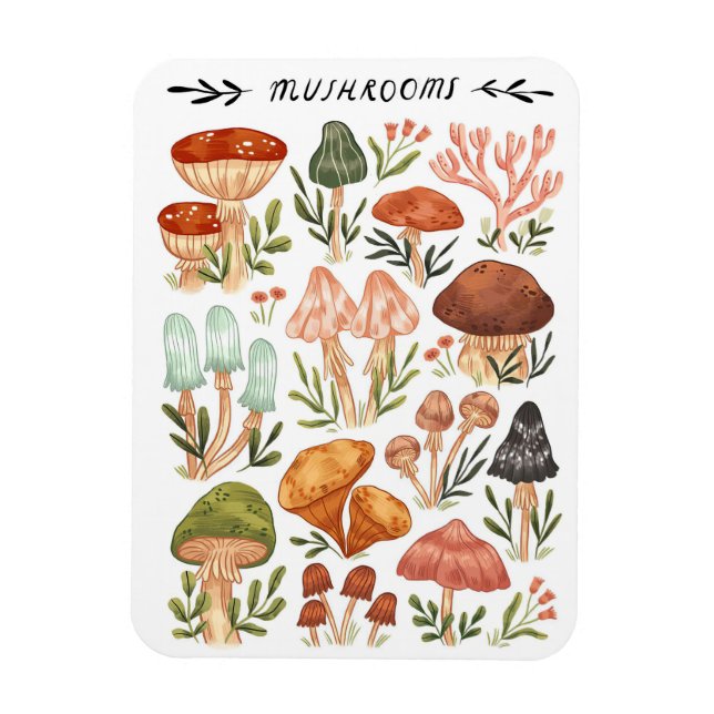 Magnet Flexible Style Champignons Chasseur de champignons (Vertical)