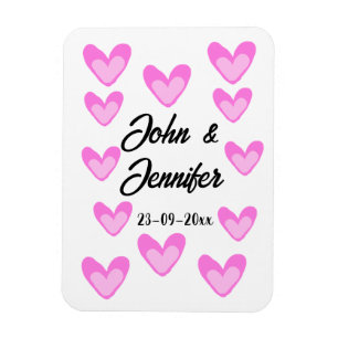Magnet Flexible style de texte simple et blanc mariage