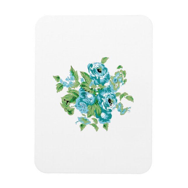 Magnet Flexible Style Décoratif, Crème Menthe, Bleu Fontaine, Turq (Vertical)
