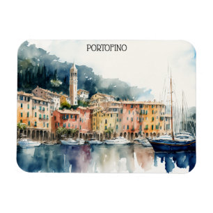 Magnet Flexible Style Portofino Italie aquarelle peinture
