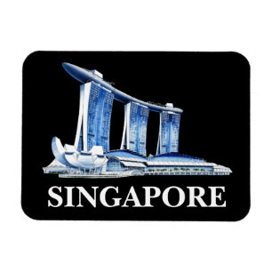 Magnet Flexible Style Singapore Skyline Travel