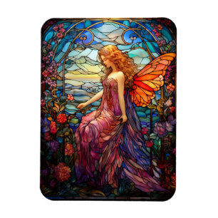 Magnet Flexible Style Tiffany Vitrail Verre magique Fée