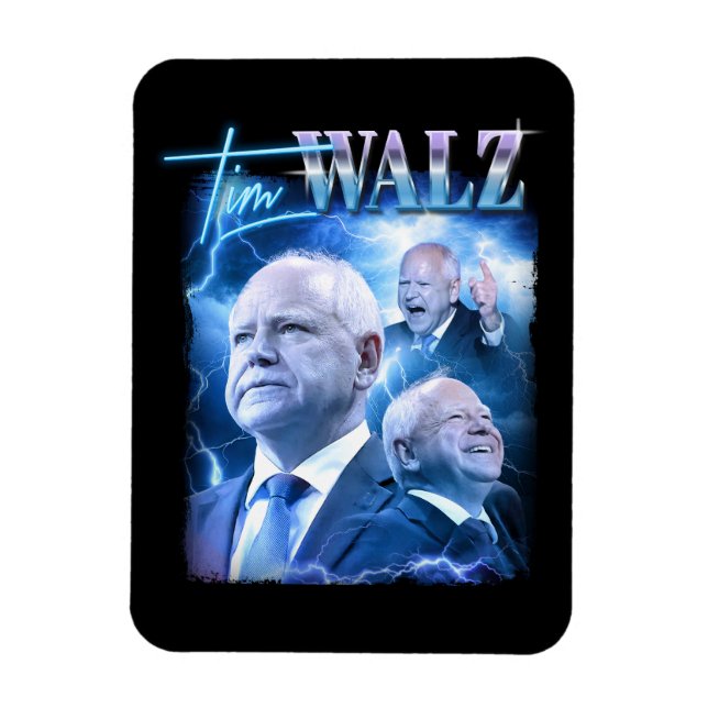 Magnet Flexible Style Tim Walz Retro 90s (Vertical)