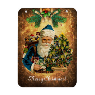 Magnet Flexible Style vintage St Nicolas (Père Noël) Noël