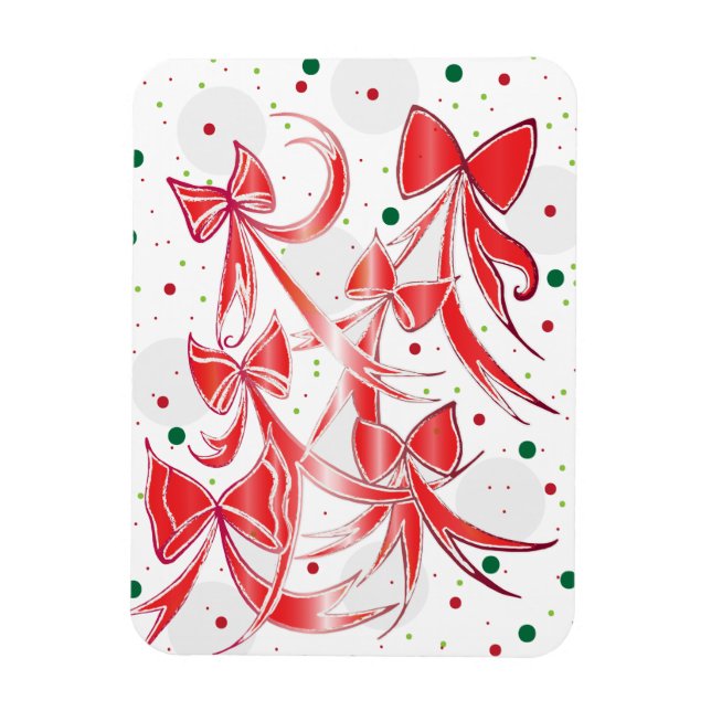 Magnet Flexible Sucre de canne de Noël Whimsical arcs motif (Vertical)
