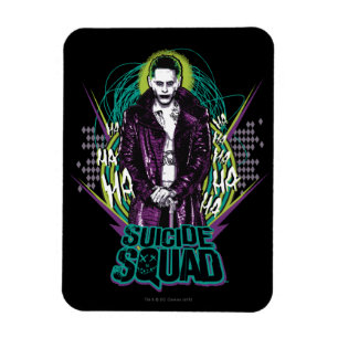 Magnet Flexible Suicide Squad   Joker Retro Rock Graphic