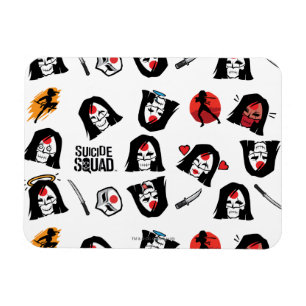 Magnet Flexible Suicide Squad Katana Emoji Pattern