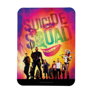 Magnet Flexible Suicide Squad   Orange Joker & Squad Movie Poster