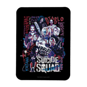 Magnet Flexible Suicide Squad   Task Force X Typografy Photo