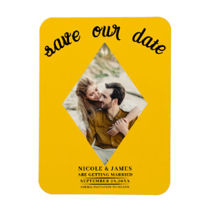 Magnet Flexible Sunflower Diamond Photo Wedding Enregistrer la dat