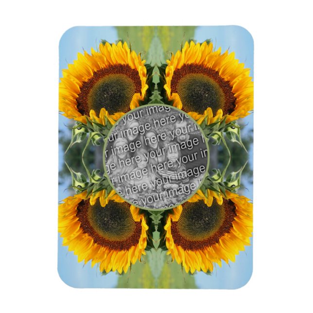 Magnet Flexible Sunflower In Sunshine Créez votre propre photo (Vertical)