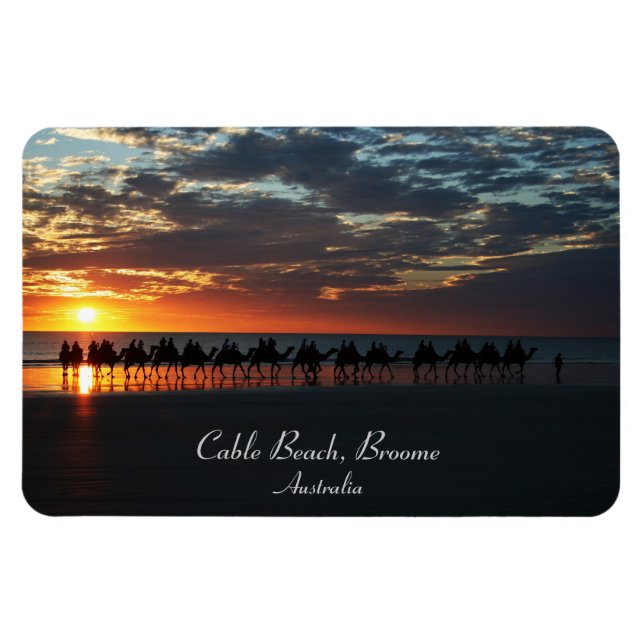Magnet Flexible Sunset Camel Ride, Broome, Australie occidentale (Horizontal)