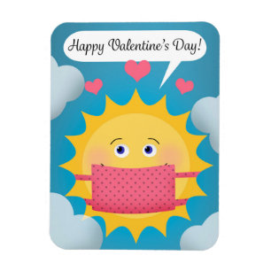 Magnet Flexible Sunshine Heureuse Sainte-Valentin dans le masque d