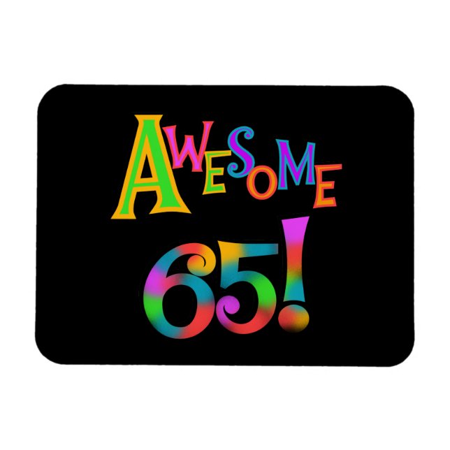 Magnet Flexible Super 65 Tshirts et cadeaux d'anniversaire (Horizontal)