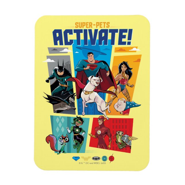 Magnet Flexible Super-Animaux & Justice League - Activez ! (Vertical)