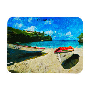 Magnet Flexible Superbe Curacao Paysage Des Îles Tropicales