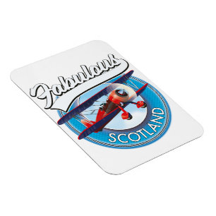Magnet Flexible Superbe Scotland style rétro patch voyage