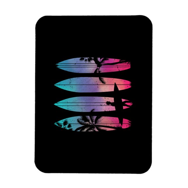 Magnet Flexible Surf de plage tropical Surf Surf Surf Océan (Vertical)