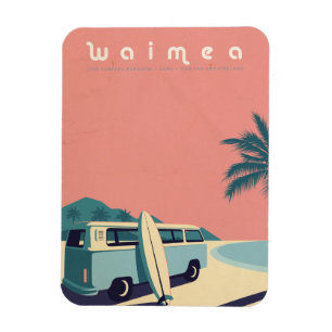 Magnet Flexible Surf hawaïen rétro