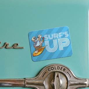 Magnet Flexible Surf Surf Ours polaire avec cocktail Dessin