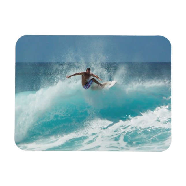 Magnet Flexible Surfer sur un aimant rectangle à grande vague (Horizontal)