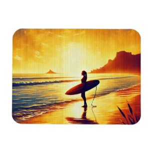Magnet Flexible Surfeuse au coucher du soleil