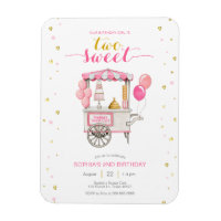 Sweet gâter panier invitation fête d'anniversaire