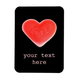 Magnet Flexible Sweet Heart Black 'Your text' aimant premium