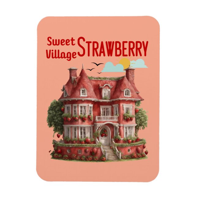 Magnet Flexible Sweet Strawberry Village (Vertical)