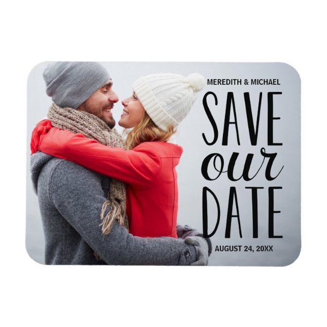 Magnet Flexible Sweet Whimsy | Photo Enregistrer la date (Horizontal)