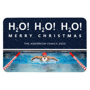 Magnet Flexible swimming Christmas holiday card