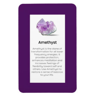 Magnet Flexible Symbole Amethyst Crystal Signification Bijoux
