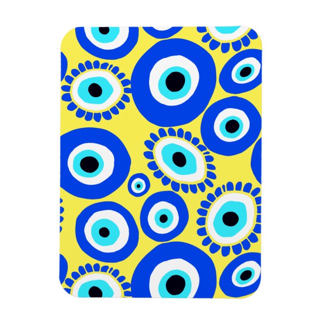 Magnet Flexible Symbole de chance des yeux grecs (Vertical)