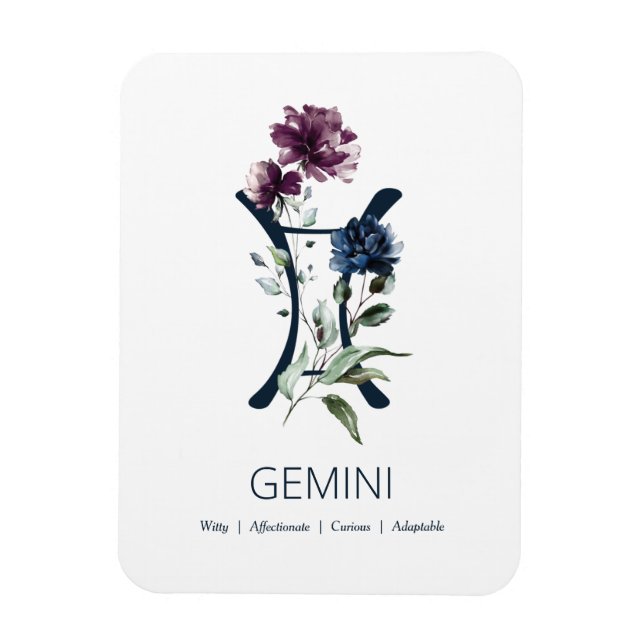 Magnet Flexible Symbole de Gemini Zodiac (Vertical)