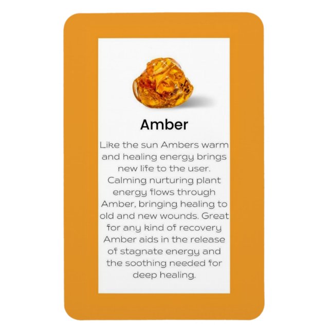 Magnet Flexible Symbole en cristal d'ambre signifiant bijoux Gemst (Vertical)