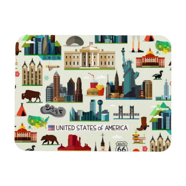 Magnet Flexible Symboles Motifs américains (Horizontal)
