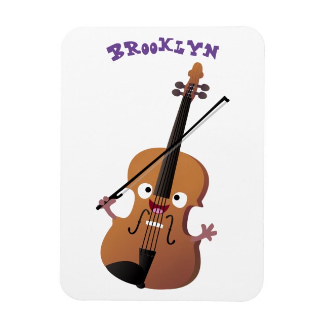 Magnet Flexible Sympa drôle violon personnage de dessin animé (Vertical)