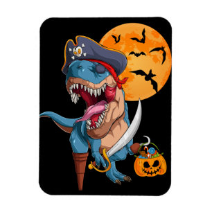 Magnet Flexible T-Rex Pirate Treat Halloween Dinosaur
