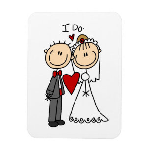 Magnet Flexible T-shirts et cadeaux de mariage Couple I Do